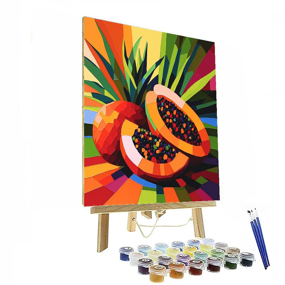 Paul Gauguin Inspired Tropical Fruit Still Life paint by number
