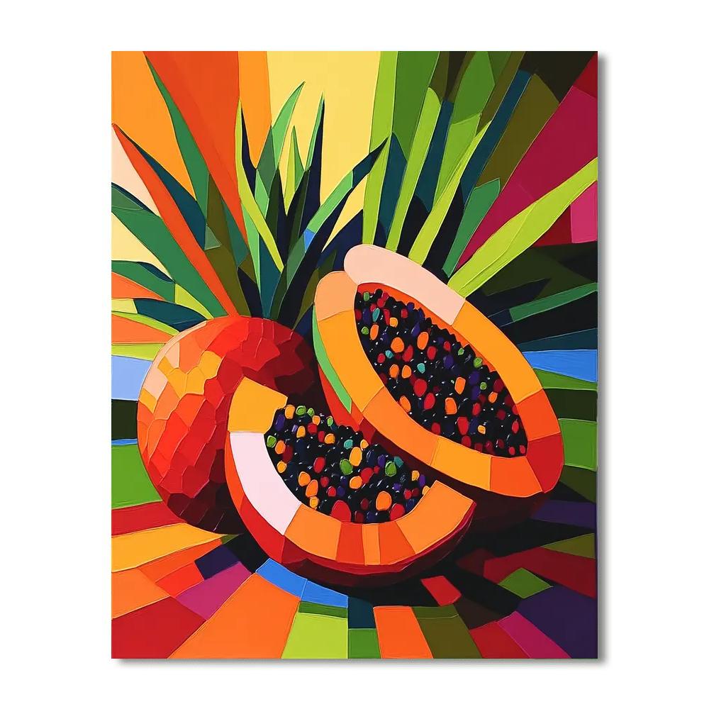 Paul Gauguin Inspired Tropical Fruit Still Life paint by number
