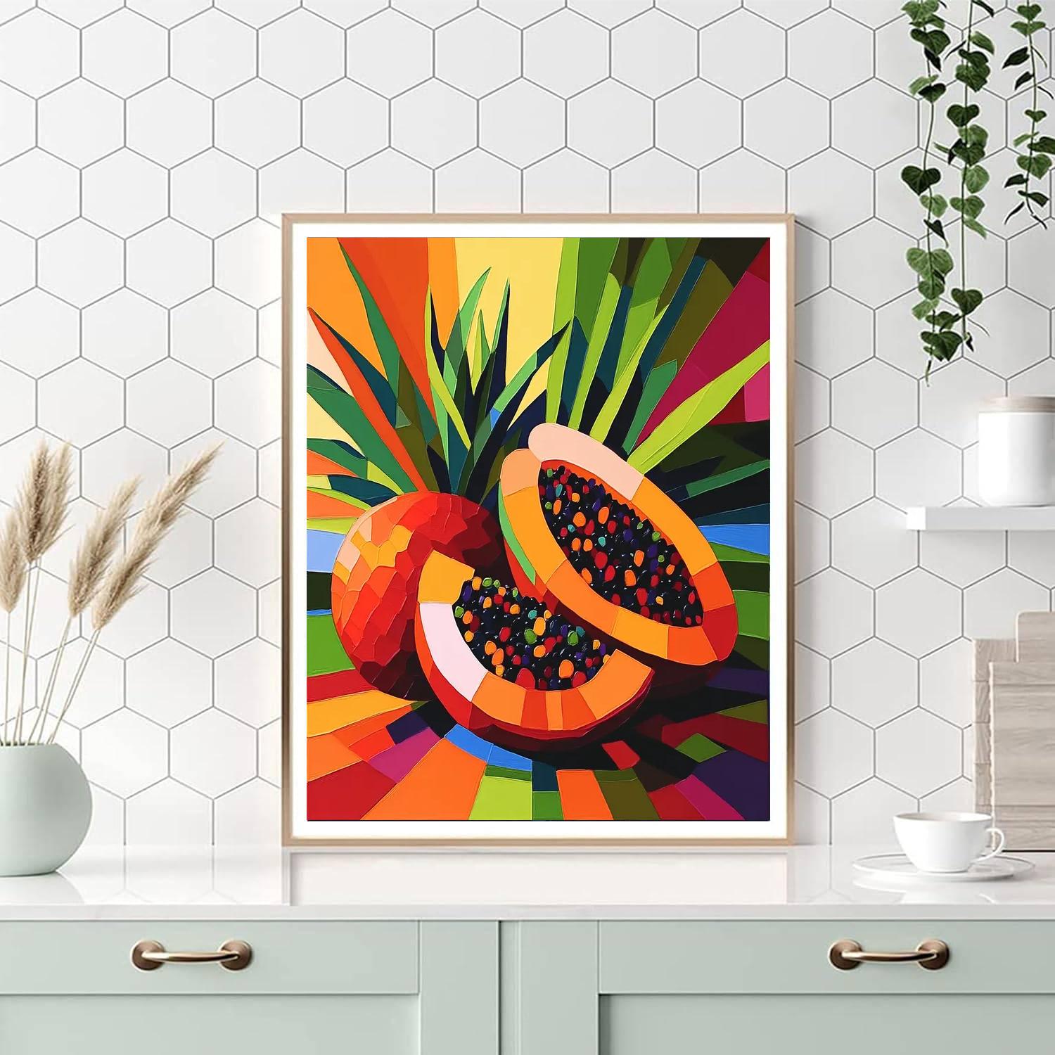 Paul Gauguin Inspired Tropical Fruit Still Life paint by number