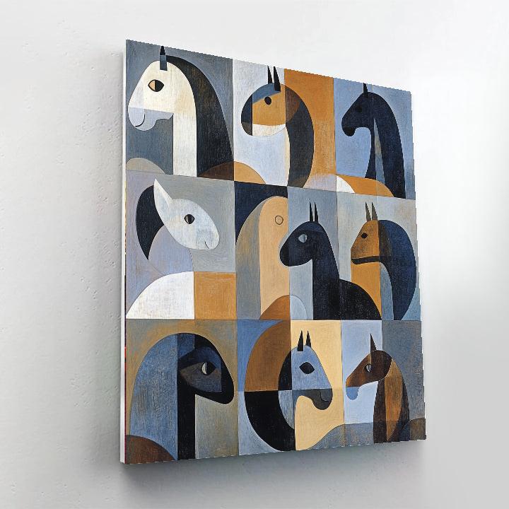 Pablo Picasso Inspired Cubist Animals painting number kit