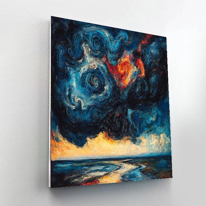 Edvard Munch Inspired Stormy Sky Paint by numbers kits