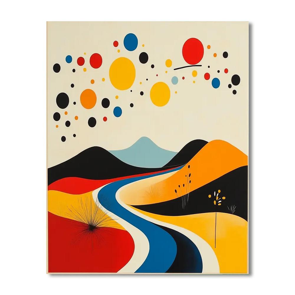 Joan Miró Inspired Dreamlike Landscape Paint by numbers kits