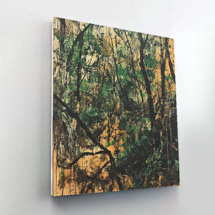 Jackson Pollock Inspired Forest Chaos paint by numbers