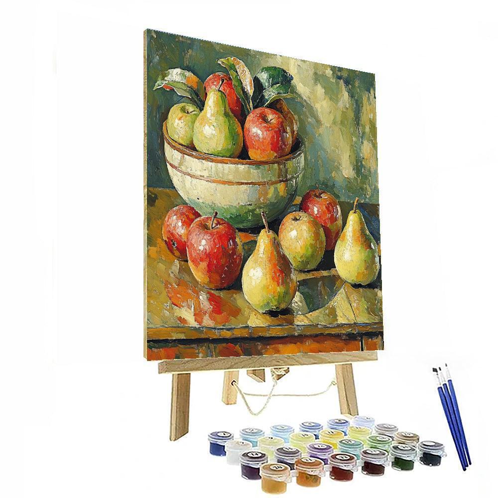 Paul Cézanne Inspired Still Life With Fruit paint by number