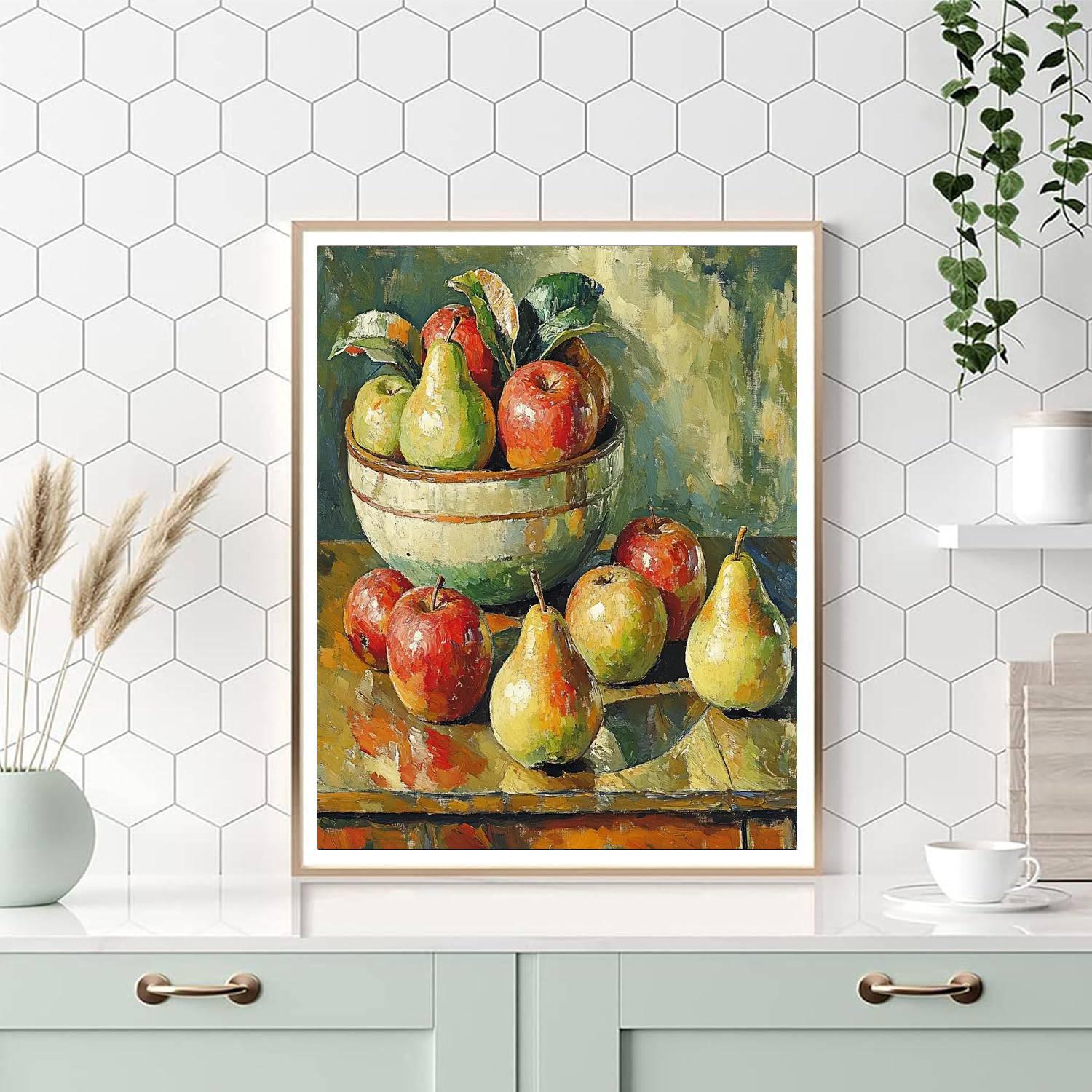 Paul Cézanne Inspired Still Life With Fruit paint by number