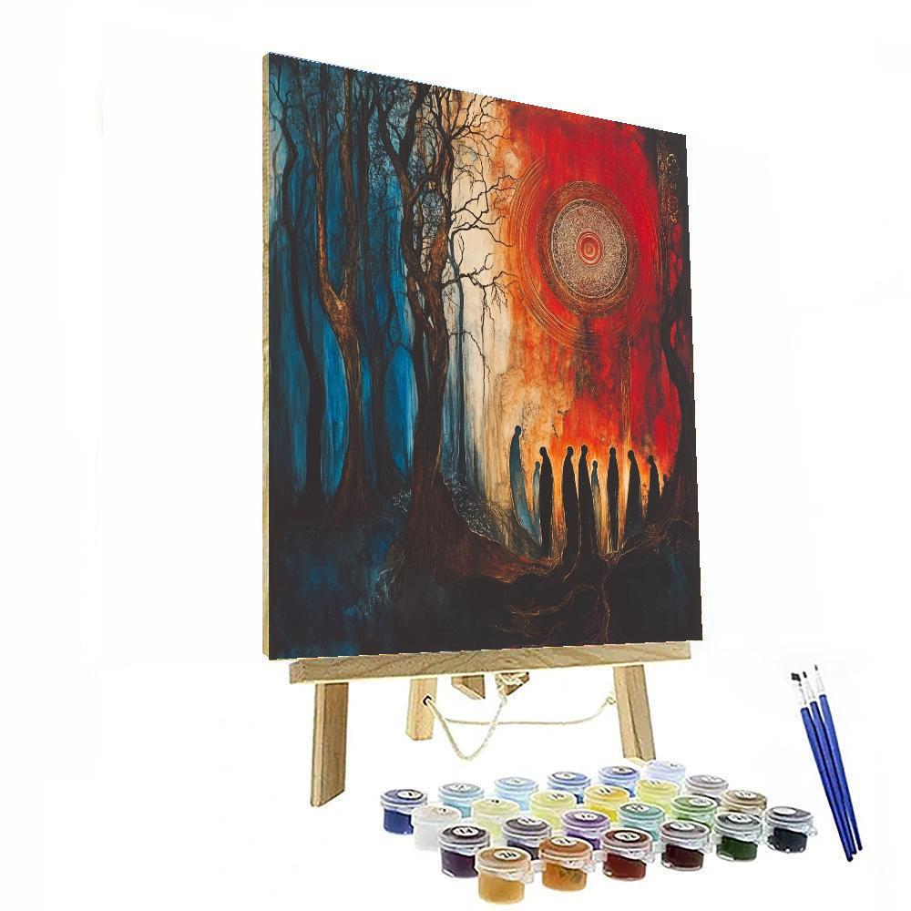 William Blake Inspired Mystical Forest paint by number