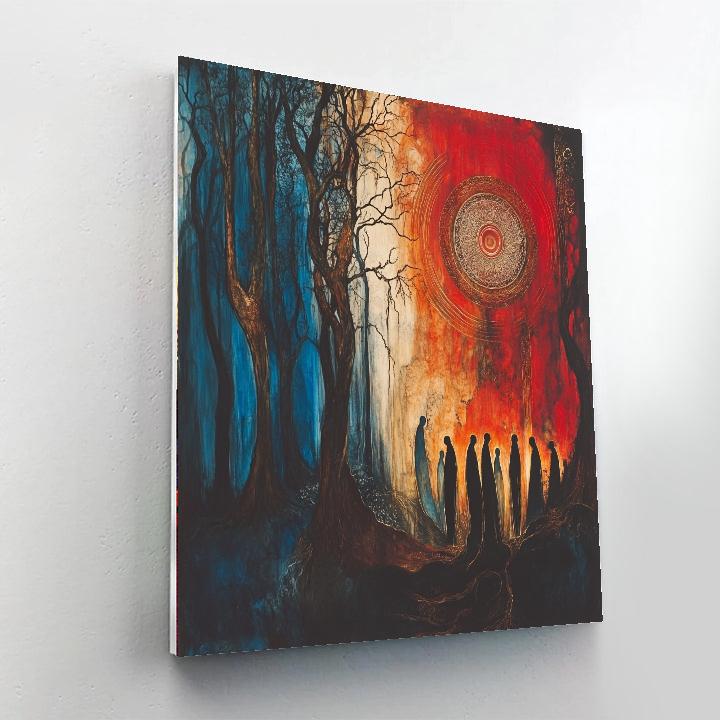 William Blake Inspired Mystical Forest paint by number