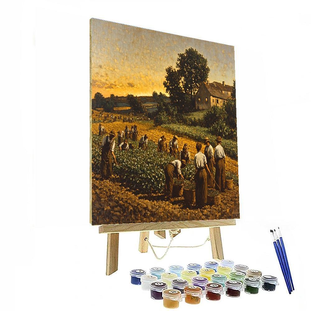 Jean-François Millet Inspired Harvest Field paint by number