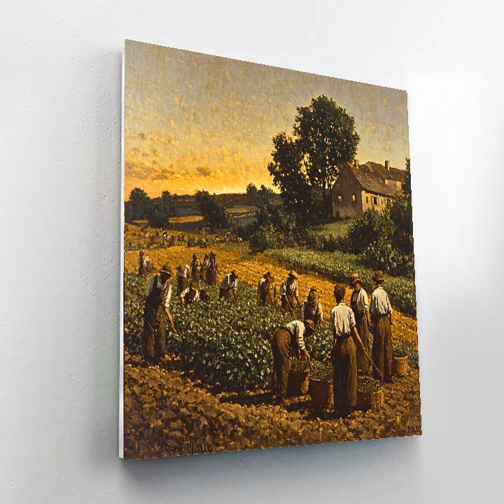 Jean-François Millet Inspired Harvest Field paint by number