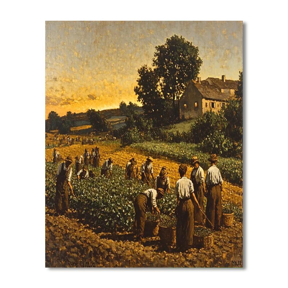 Jean-François Millet Inspired Harvest Field paint by number
