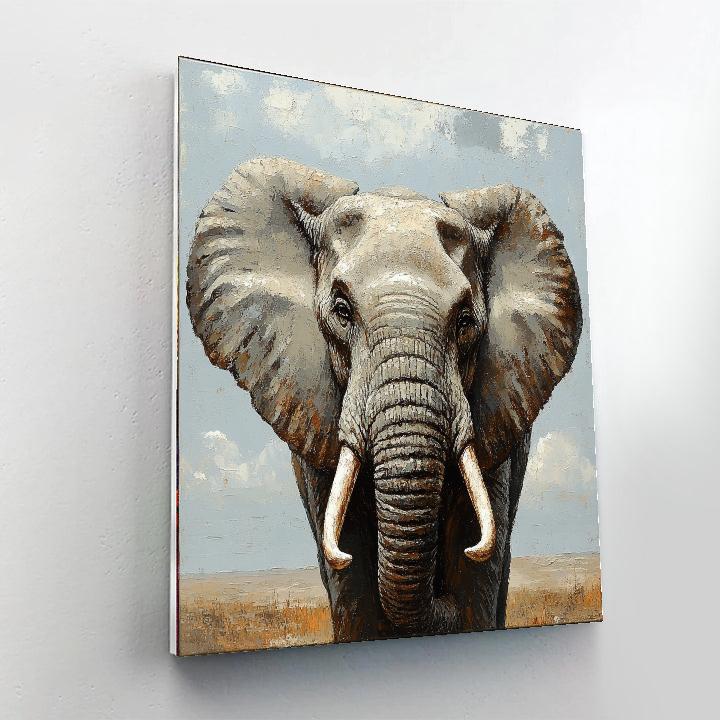 Edwin Landseer Inspired Majestic Elephant Portrait Painting by numbers kit