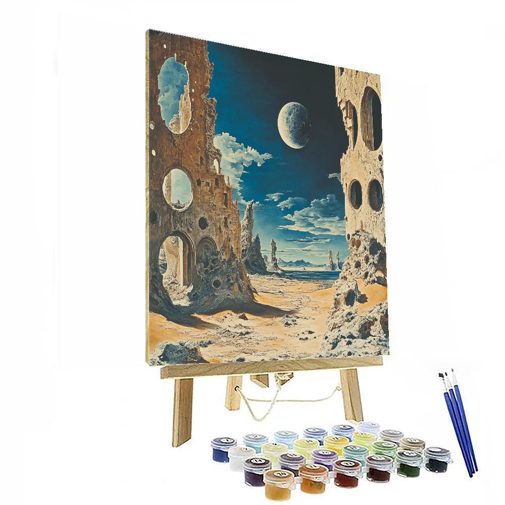 Max Ernst Inspired Surreal Desert Landscape Painting by numbers kit