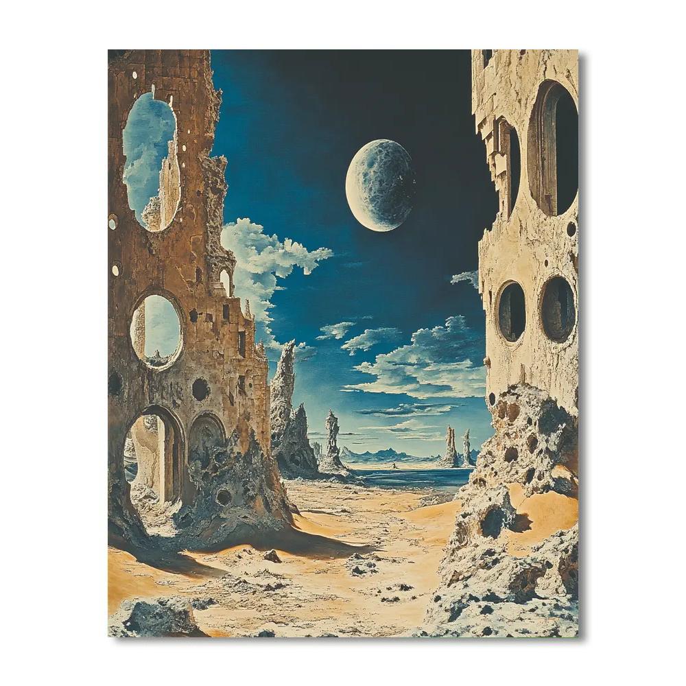 Max Ernst Inspired Surreal Desert Landscape Painting by numbers kit