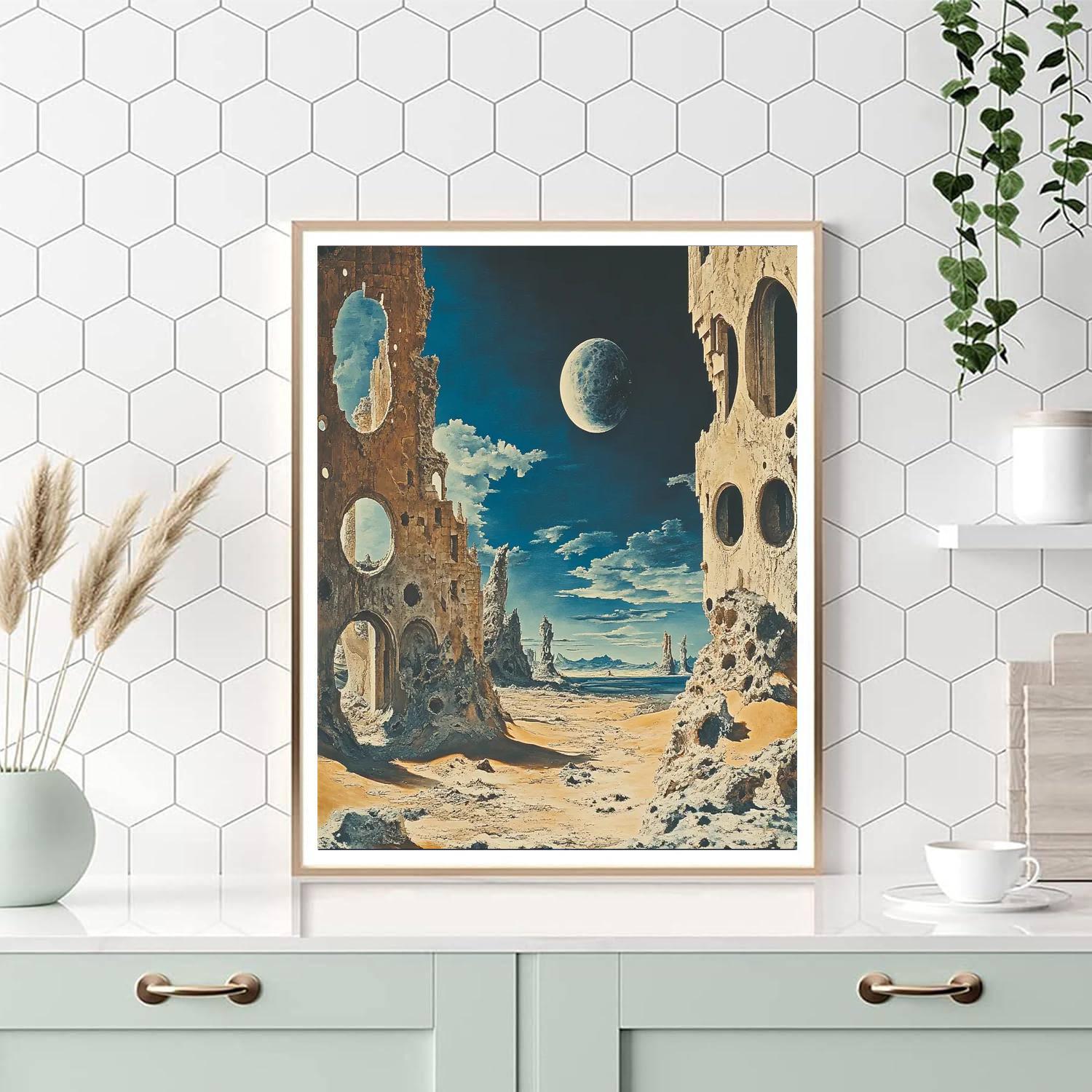 Max Ernst Inspired Surreal Desert Landscape Painting by numbers kit