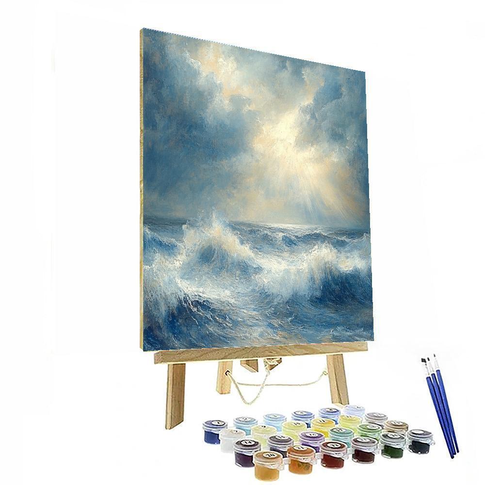 J.M.W Turner Inspired Stormy Sea painting number kit