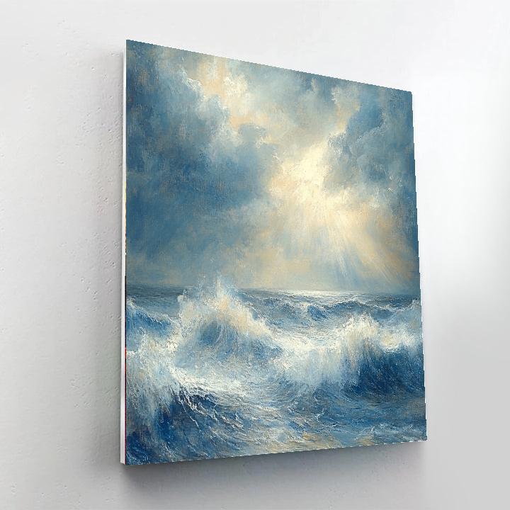 J.M.W Turner Inspired Stormy Sea painting number kit
