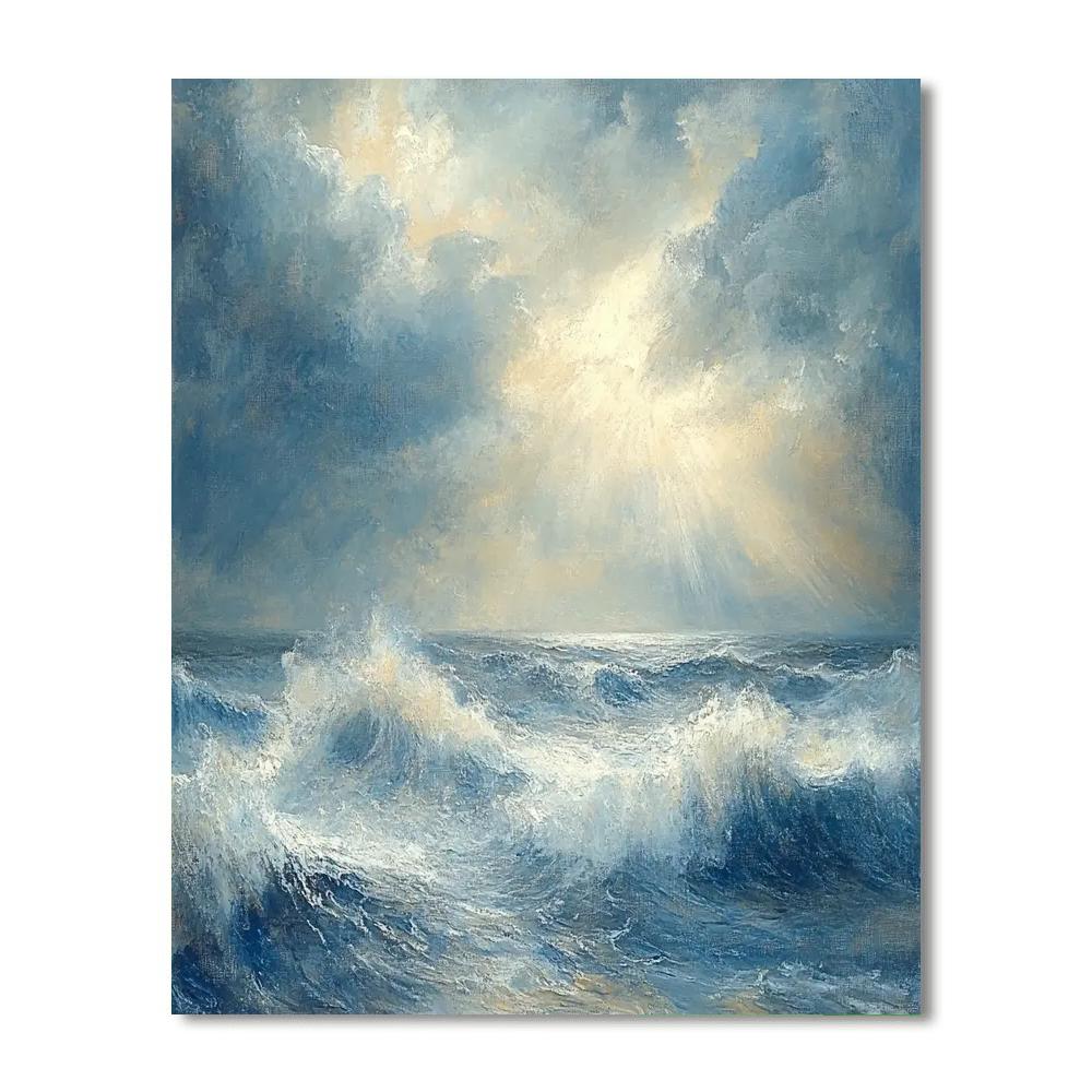 J.M.W Turner Inspired Stormy Sea painting number kit