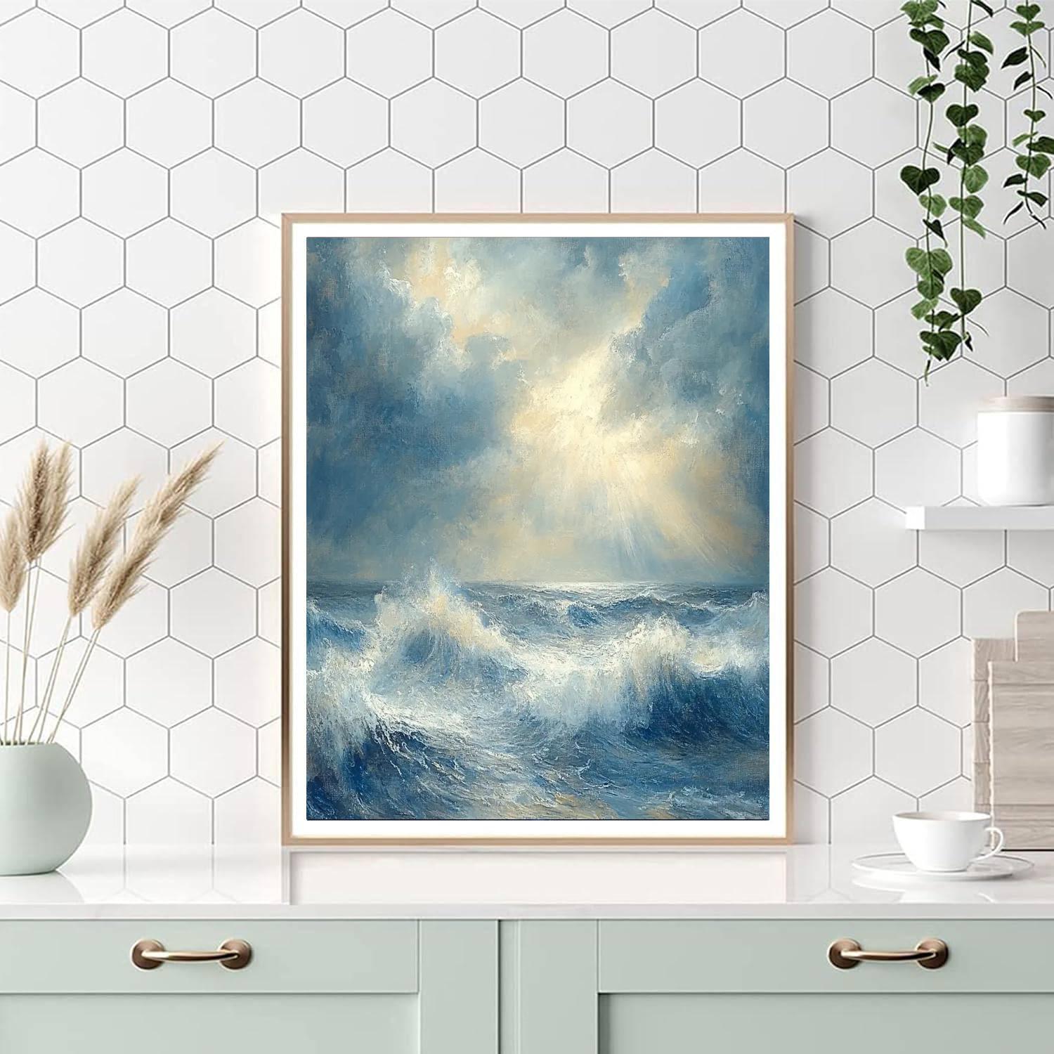 J.M.W Turner Inspired Stormy Sea painting number kit
