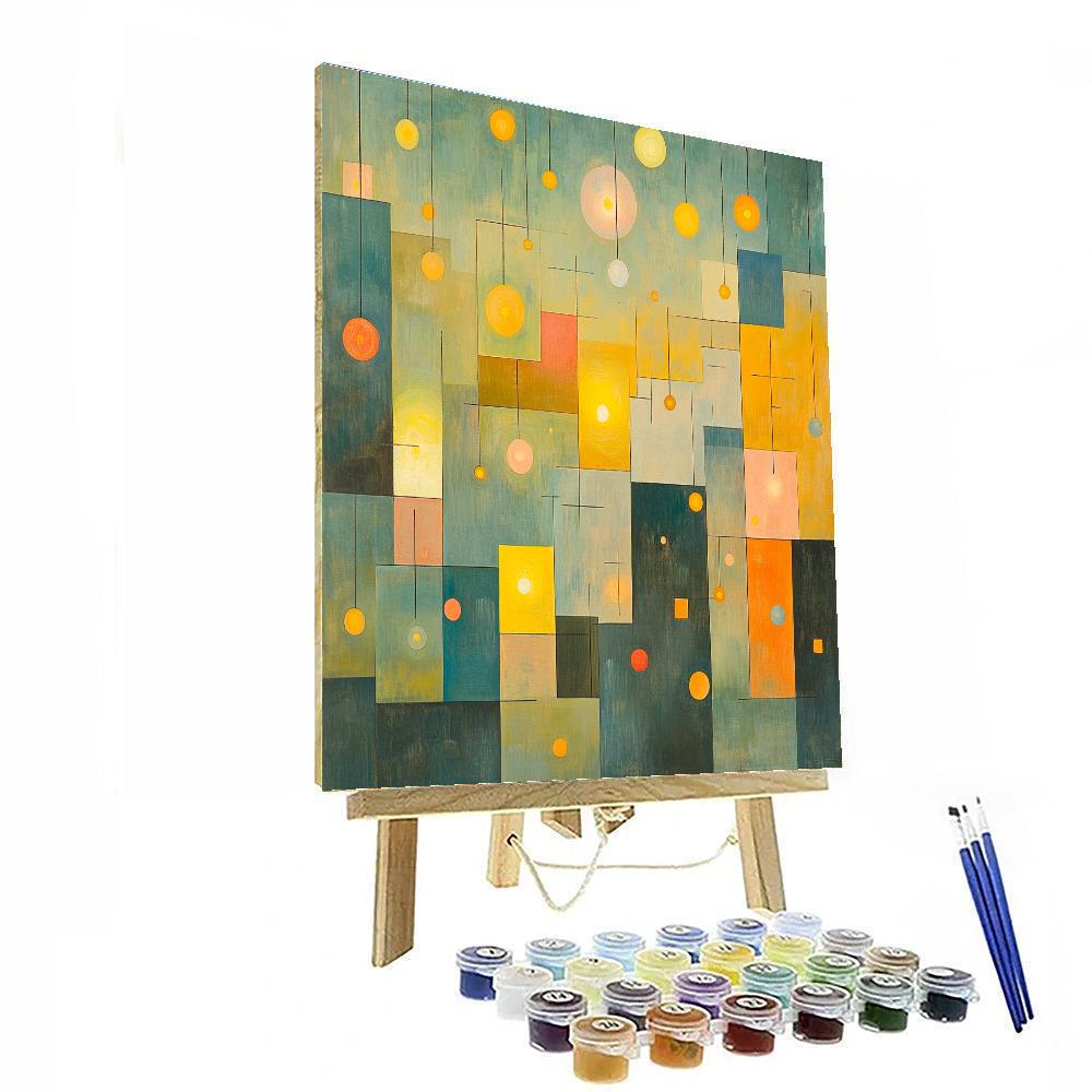 Paul Klee Inspired Abstract City Lights Paint by numbers kits