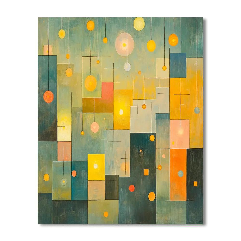 Paul Klee Inspired Abstract City Lights Paint by numbers kits
