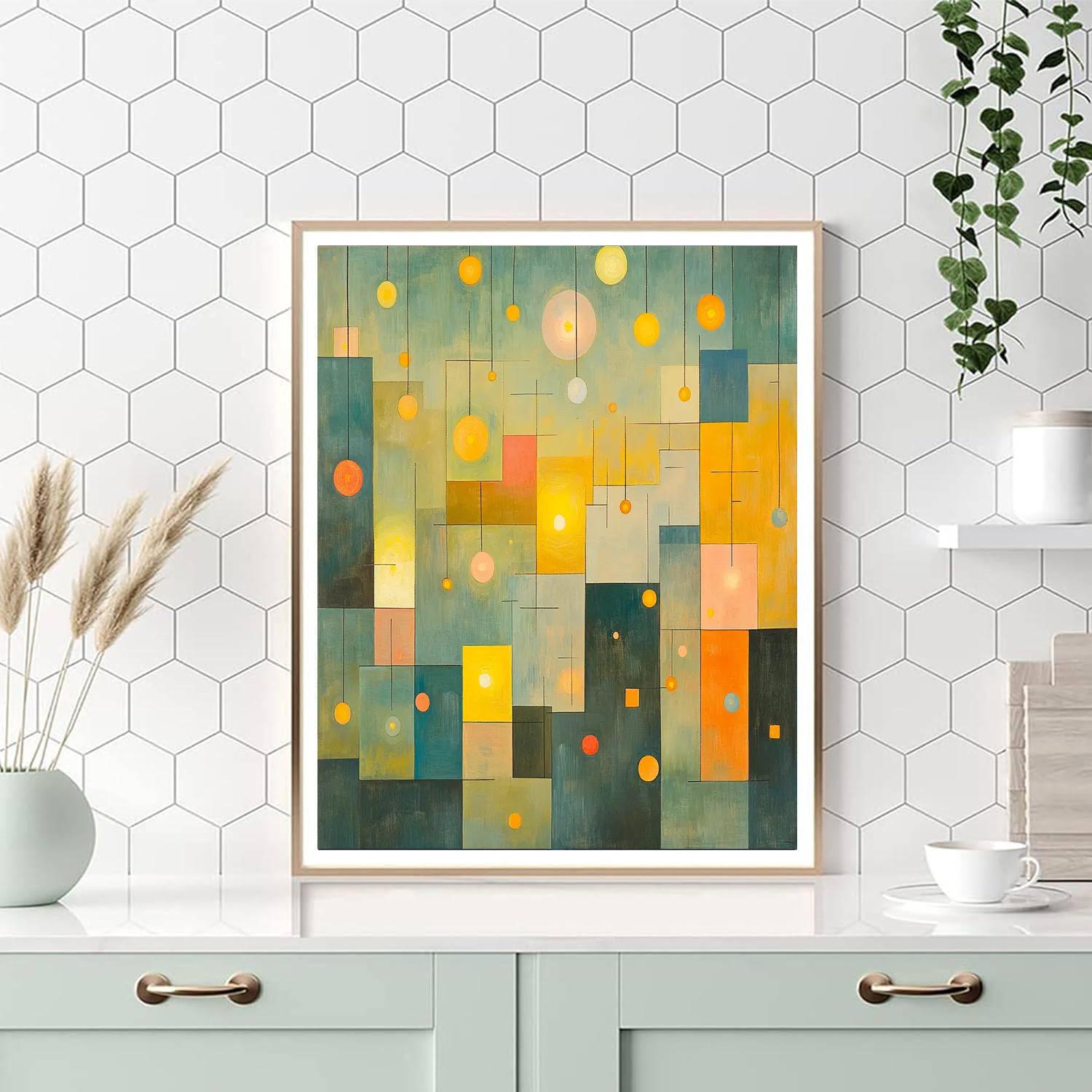 Paul Klee Inspired Abstract City Lights Paint by numbers kits