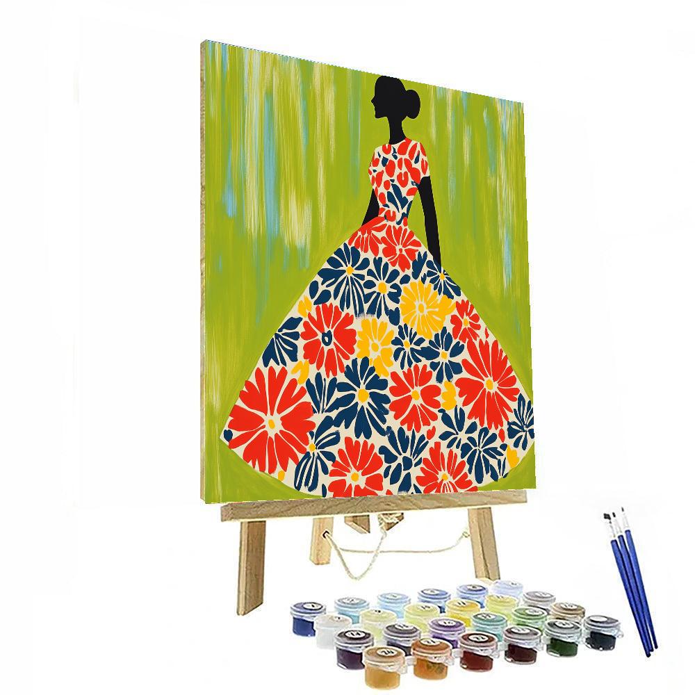 Henri Matisse Inspired Floral Pattern Dress painting number kit