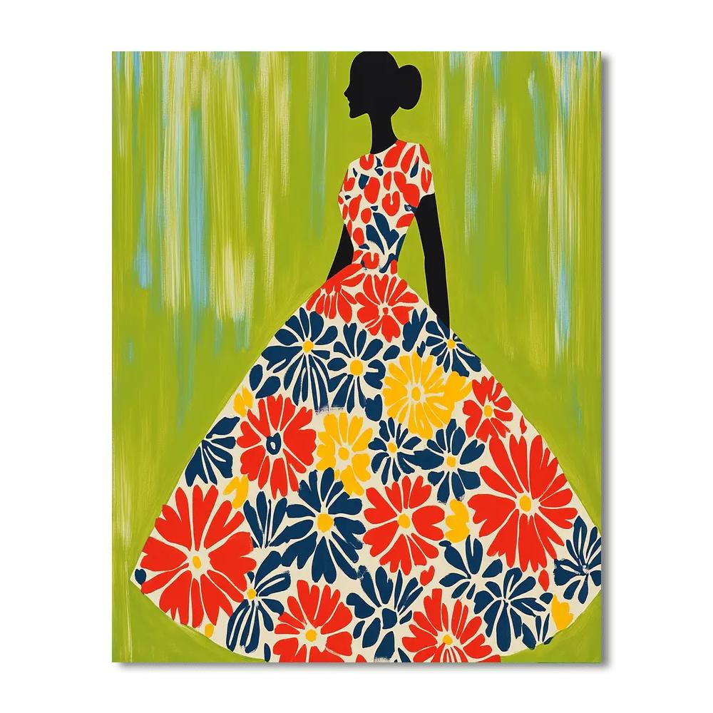Henri Matisse Inspired Floral Pattern Dress painting number kit