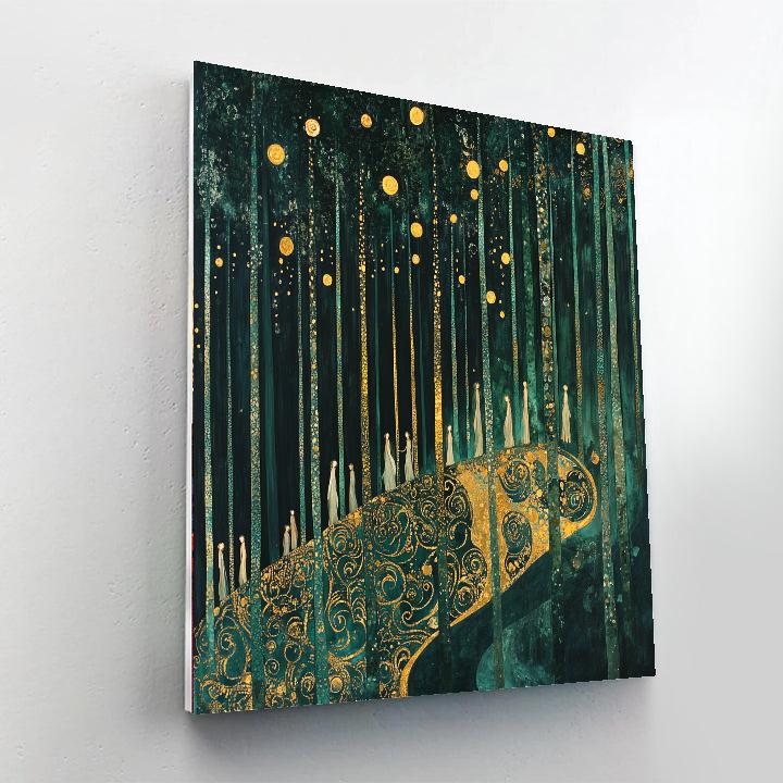 Gustav Klimt Inspired Golden Forest Scene Paint by numbers kits