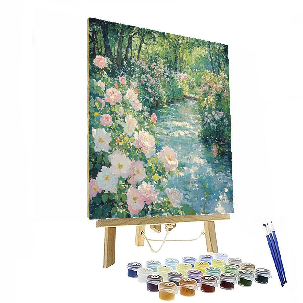 Claude Monet Inspired Garden With Roses Paint by numbers kits