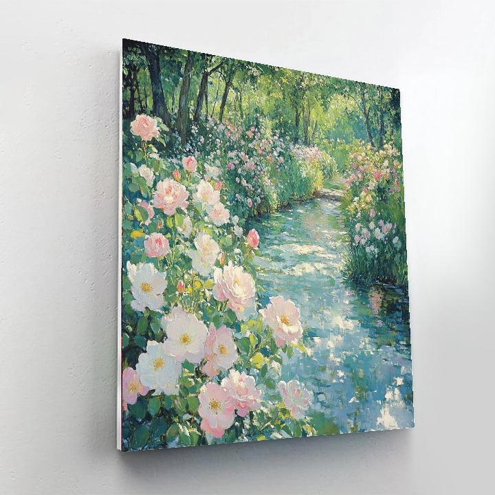 Claude Monet Inspired Garden With Roses Paint by numbers kits