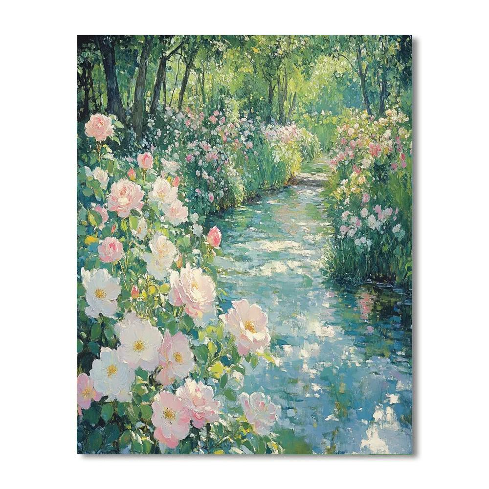 Claude Monet Inspired Garden With Roses Paint by numbers kits