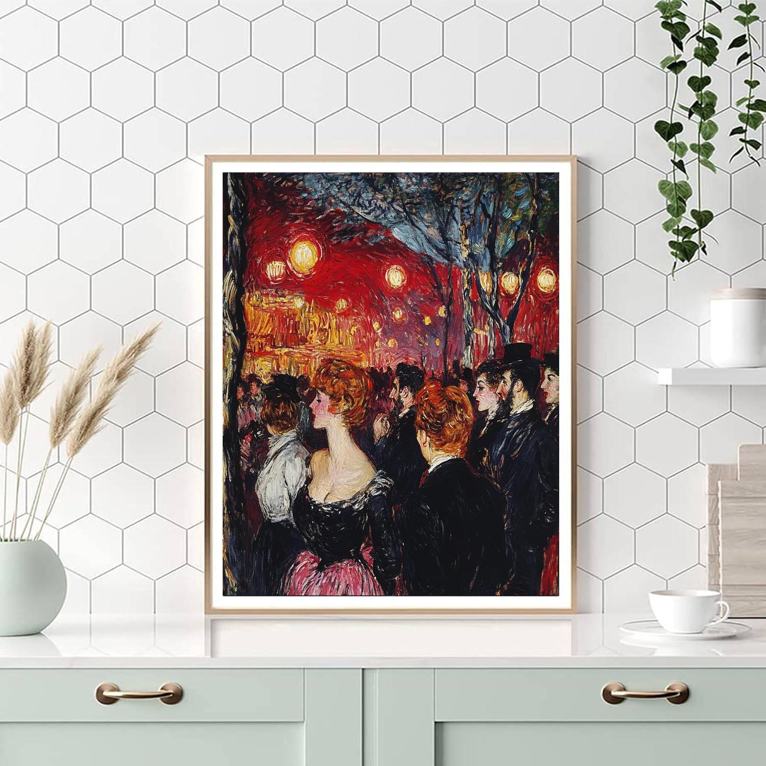 Henri De Toulouse-Lautrec Inspired Cabaret Night DIY paint by numbers