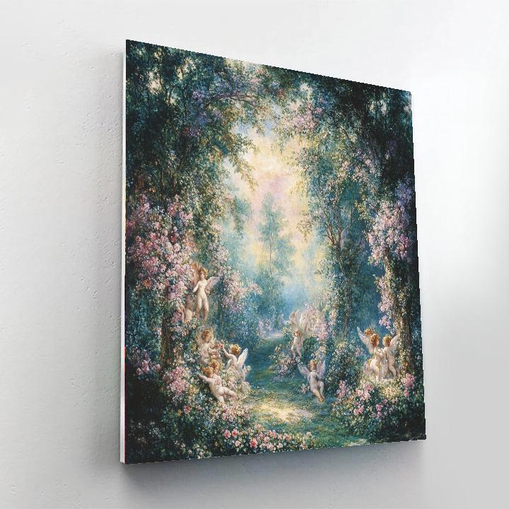Jean-Honoré Fragonard Inspired Romantic Garden Paint by numbers kits