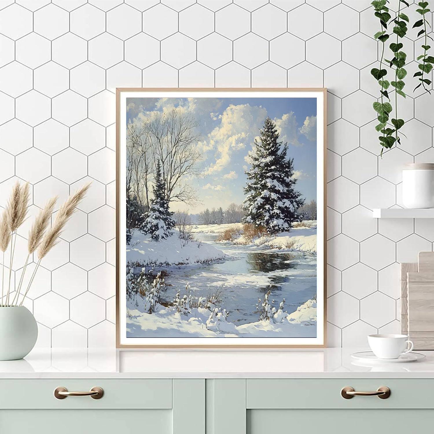 Winslow Homer Inspired Winter Landscape Paint by numbers kits