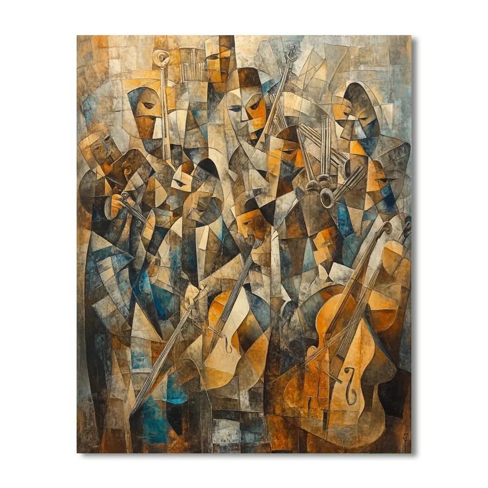 Pablo Picasso Inspired Abstract Musicians painting number kit