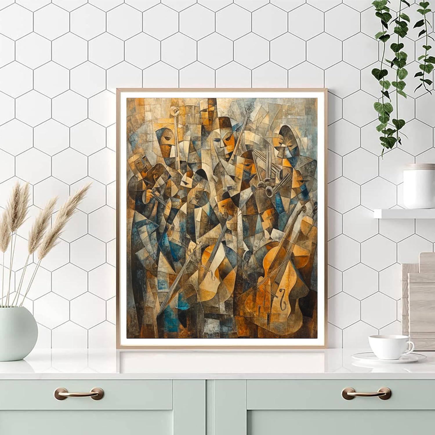 Pablo Picasso Inspired Abstract Musicians painting number kit