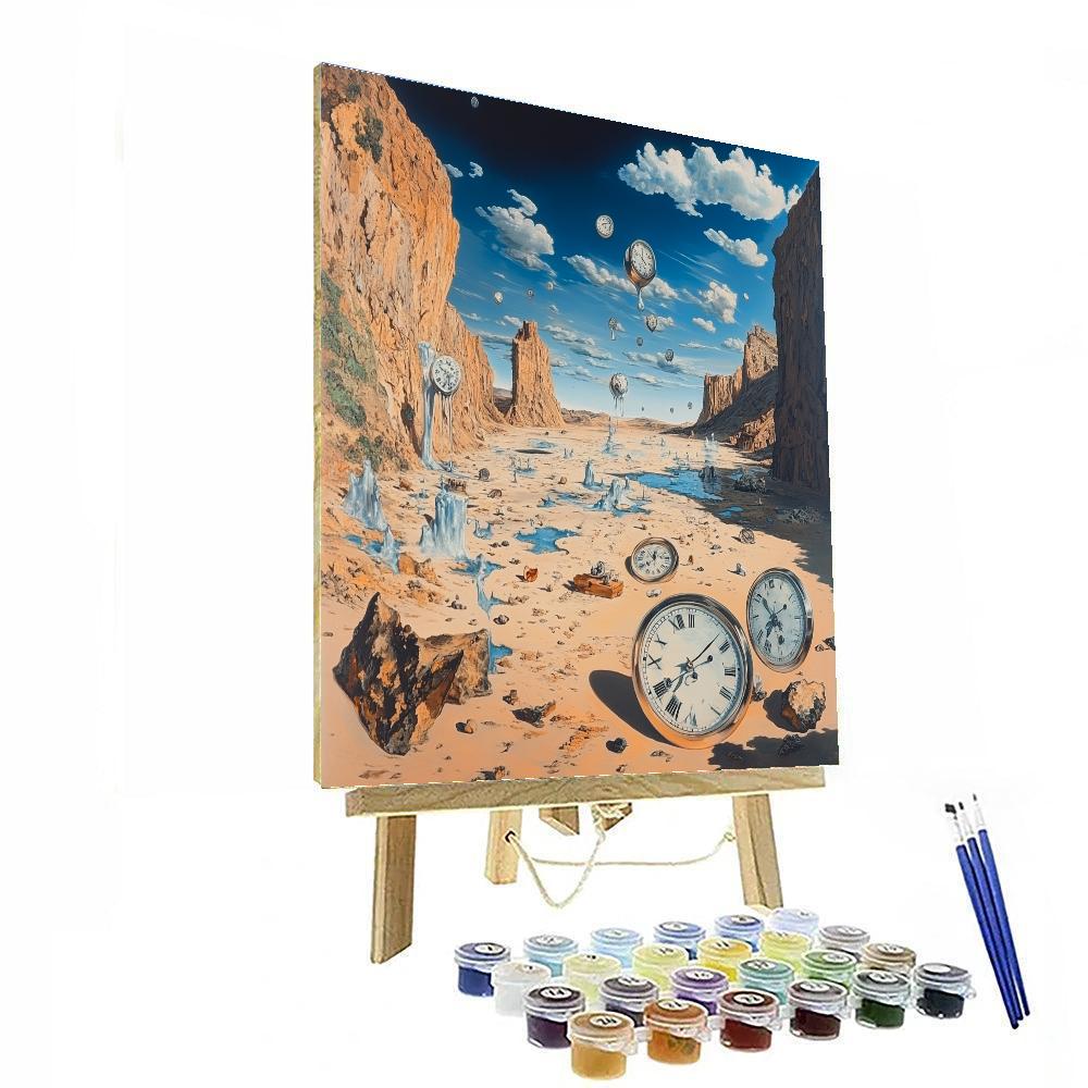 Salvador Dali Inspired Surreal Landscape Number painting
