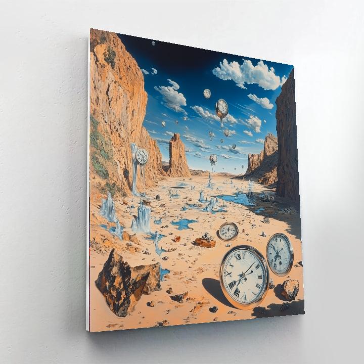 Salvador Dali Inspired Surreal Landscape Number painting