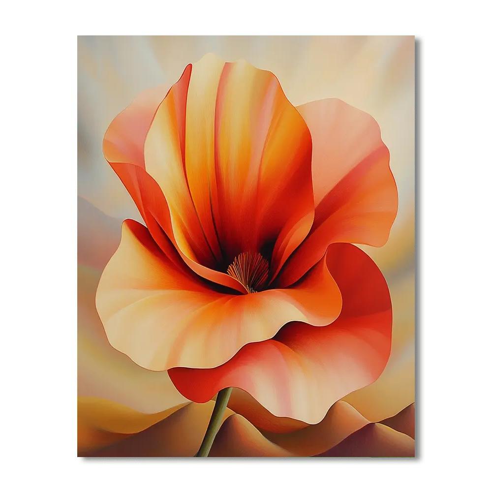 Georgia O’Keeffe Inspired Desert Flower Close-up paint by number
