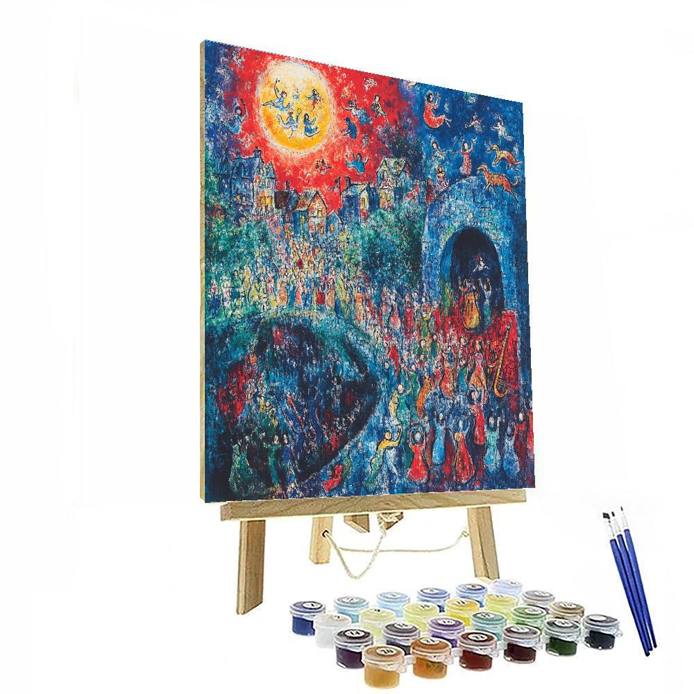 Marc Chagall Inspired Dreamlike Village Festival Paint by numbers art