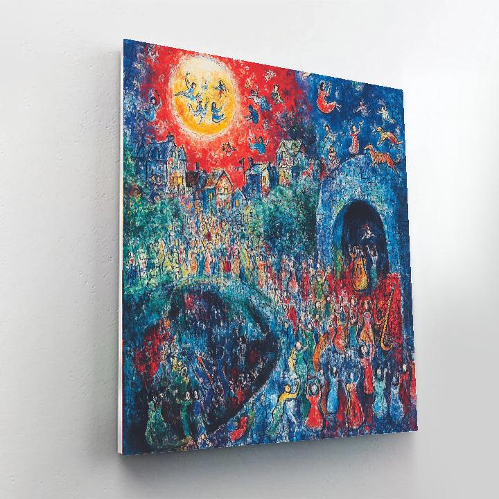 Marc Chagall Inspired Dreamlike Village Festival Paint by numbers art