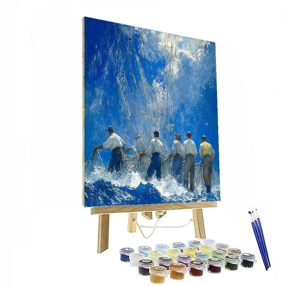 Winslow Homer Inspired Coastal Fishermen Number painting