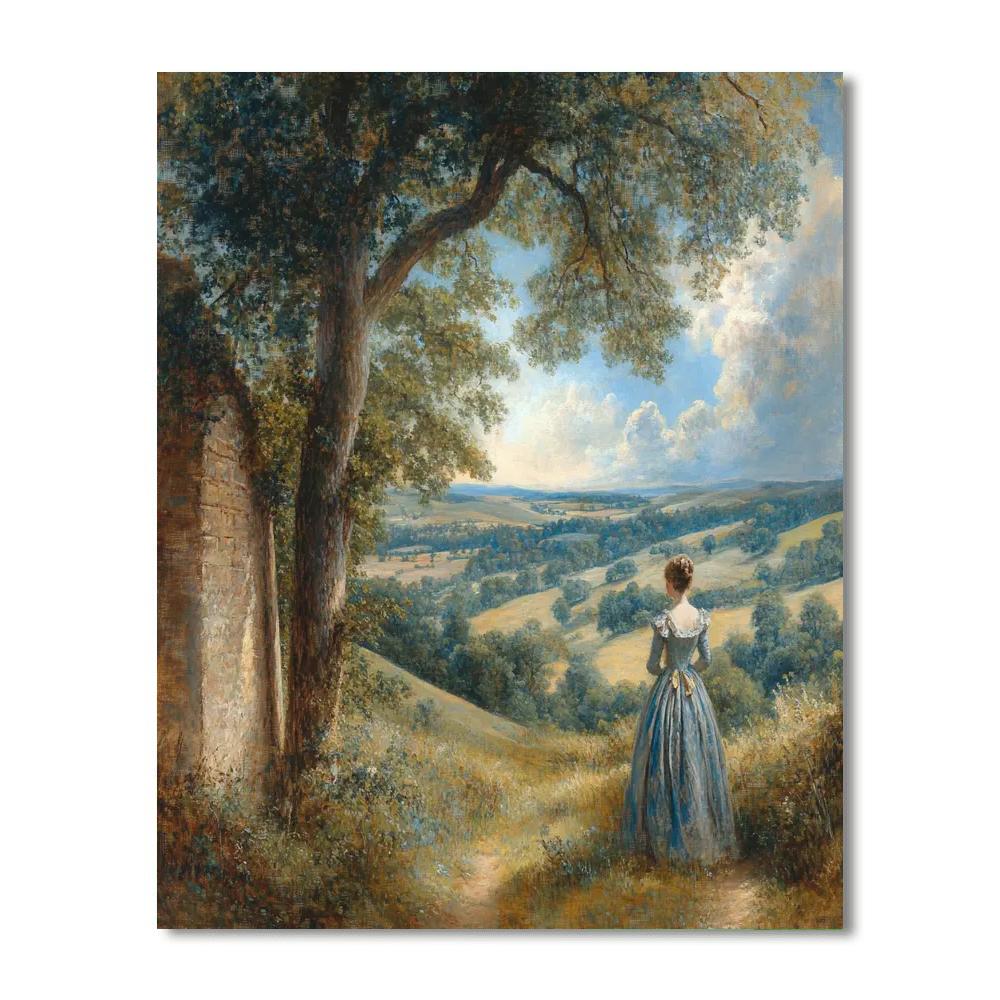 Thomas Gainsborough Inspired Elegant Portrait painting number kit