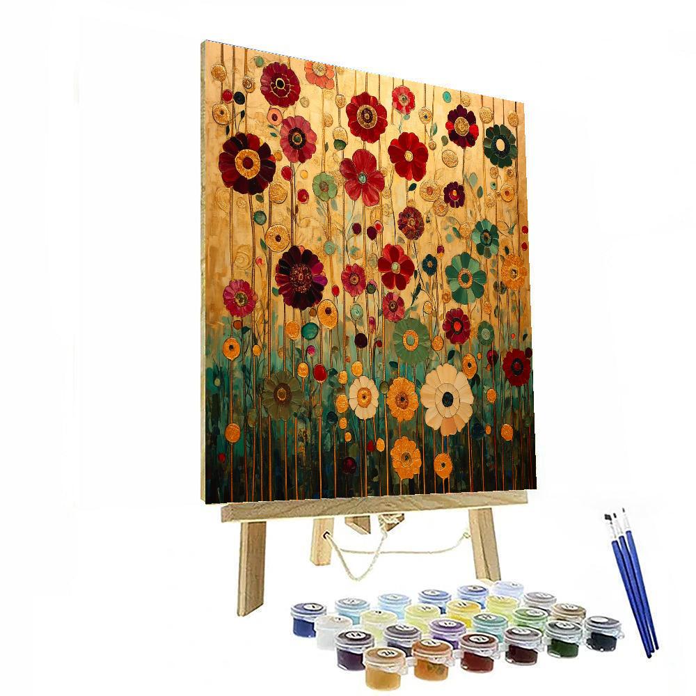 Klimt Inspired Floral Reverie DIY paint by numbers