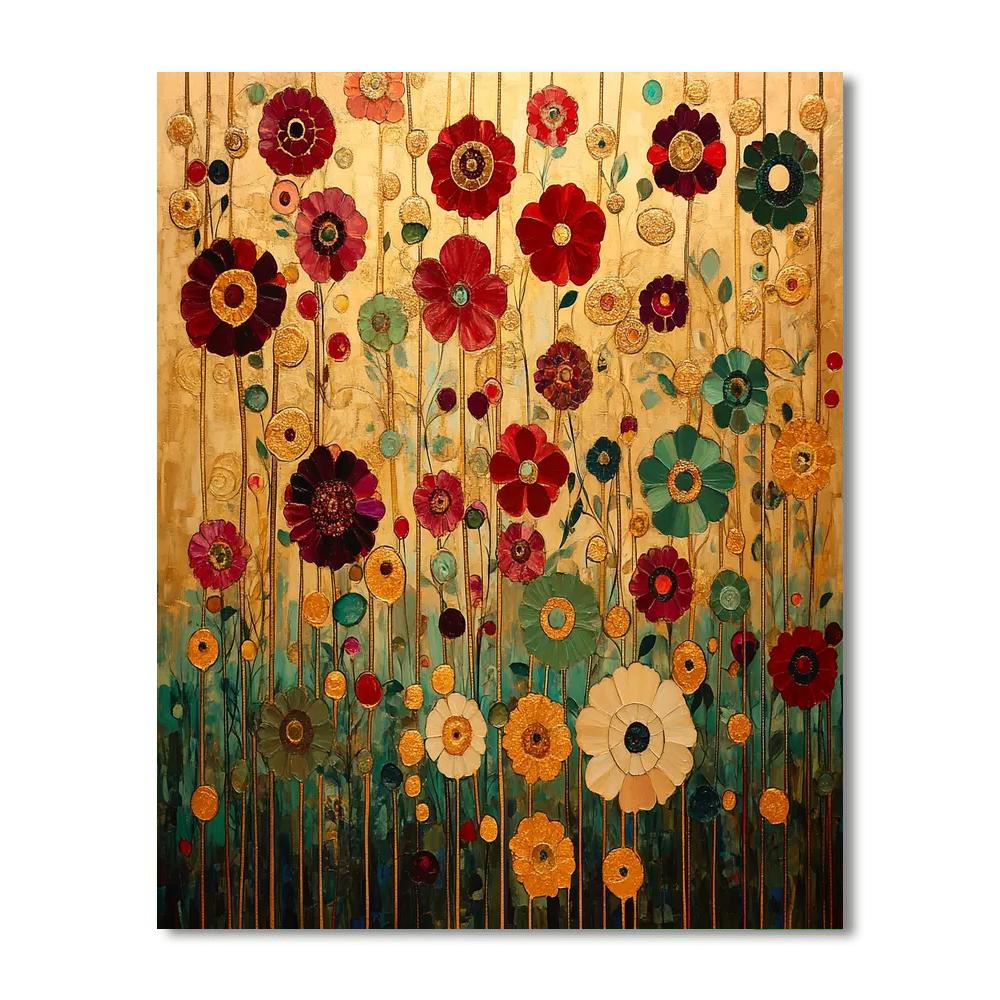 Klimt Inspired Floral Reverie DIY paint by numbers