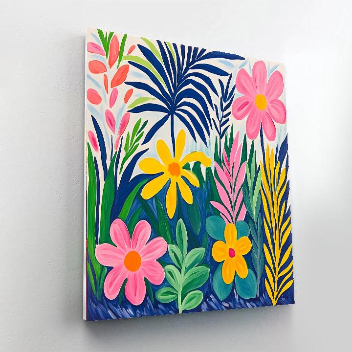 Matisse Inspired Colorful Garden paint by numbers