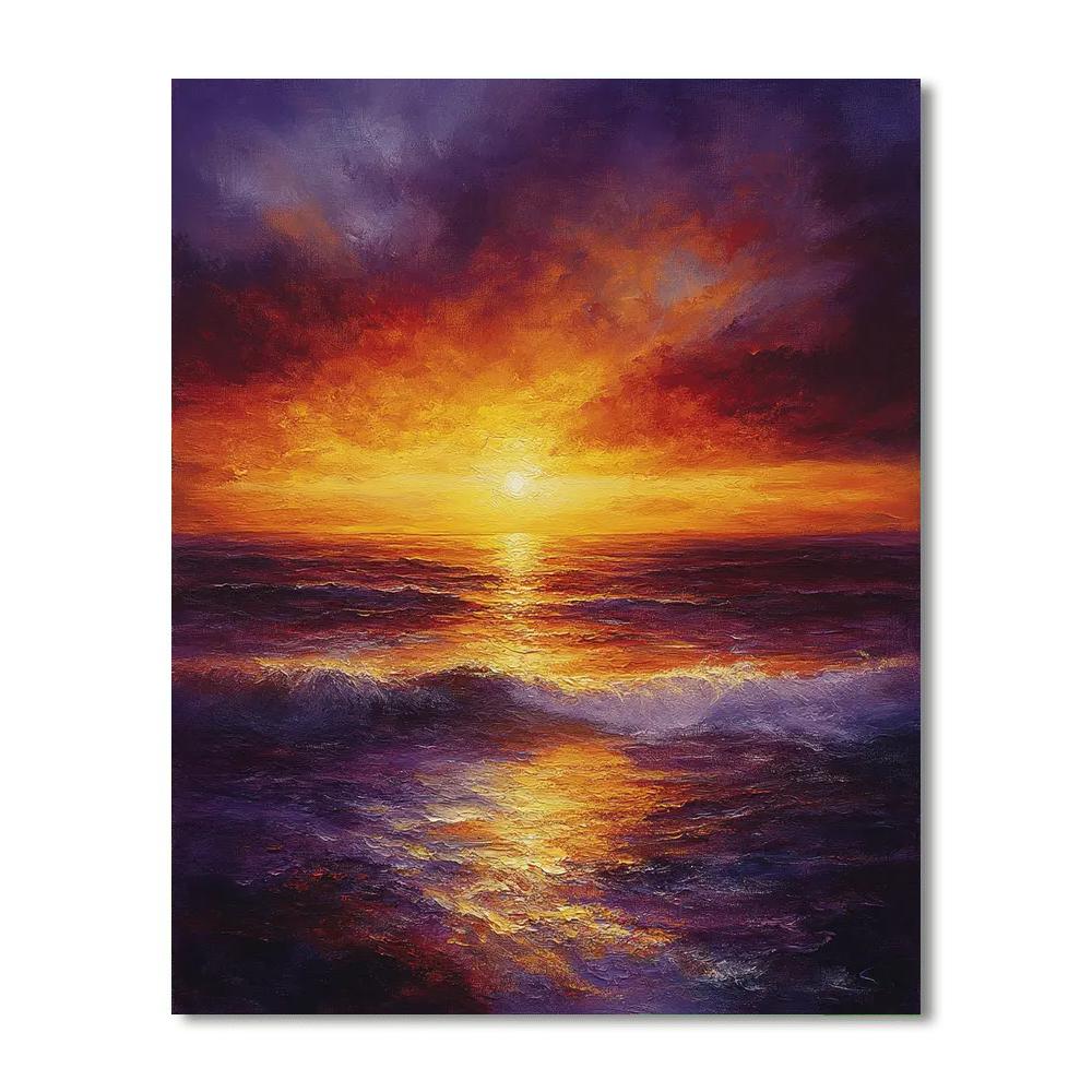 Turner Inspired Mystic Sunset Painting by numbers kit