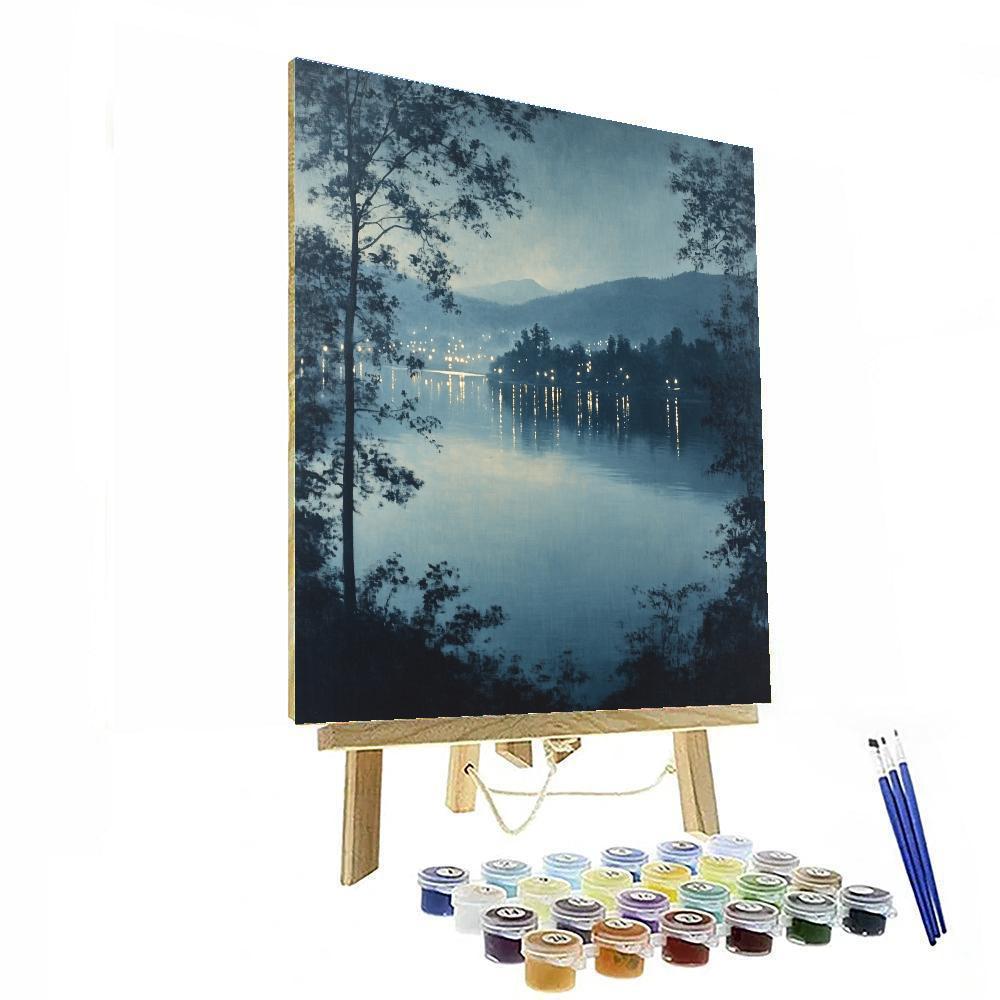 Whistler Inspired Nocturne River paint by numbers