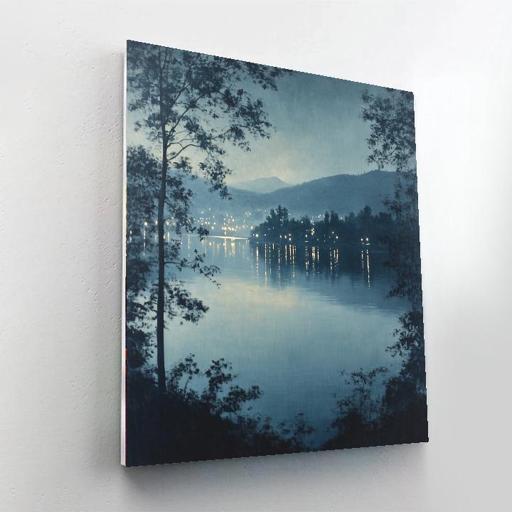 Whistler Inspired Nocturne River paint by numbers