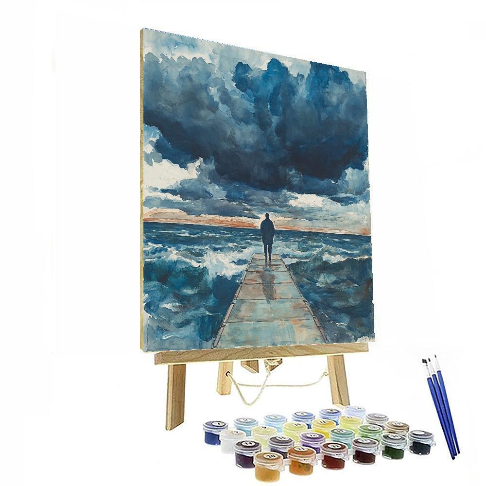 Edvard Munch Inspired Melancholy Reflection Paint by numbers kits